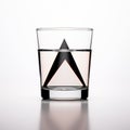 Minimal Glass Triangle On White Background - Graphic Design Inspired