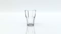 Empty glass on white background 3D render illustration Royalty Free Stock Photo