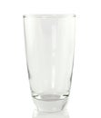 Empty glass on a white background Royalty Free Stock Photo