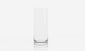 Empty glass on white background with  reflection . It clear and purity .  3D Rendering Royalty Free Stock Photo