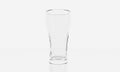 Empty glass on white background with  reflection . It clear and purity .  3D Rendering Royalty Free Stock Photo