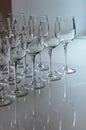 Empty glasses event catering Royalty Free Stock Photo