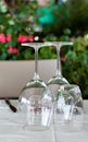 Empty Glasses On Table Royalty Free Stock Photo