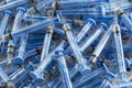 Empty glatiramer acetate syringes Royalty Free Stock Photo