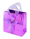 Empty glossy pink gift bag Royalty Free Stock Photo