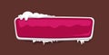 Empty Glossy Web Push Button covered Snow Vector Royalty Free Stock Photo