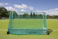 Empty goal back view