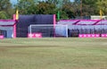 Empty Goal Post on Football Ground