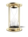 Empty gold hourglass