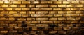 Empty gold old brick wall background texture for design With Copy Space Royalty Free Stock Photo