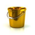 Empty golden bucket