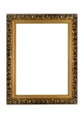 Empty golden Frame for picture or portrait