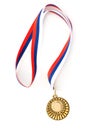 Empty golden medal template