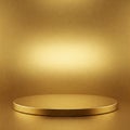 An empty golden podium for high end product display Royalty Free Stock Photo