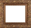 Empty golden vintage frame isolated Royalty Free Stock Photo