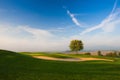 On a empty golf course Royalty Free Stock Photo