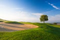 On a empty golf course Royalty Free Stock Photo
