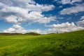 On a empty golf course in spring Royalty Free Stock Photo