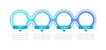 Empty gradient circles steps vector infographic template Royalty Free Stock Photo