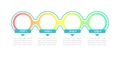 Empty gradient circles vector infographic template Royalty Free Stock Photo