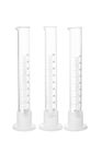 Empty graduated cylinders on white background Royalty Free Stock Photo