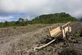 Empty Grass Cart at Mount Merapi, Indonesia