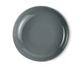 Empty gray ceramic plate isolated on white background ,include clipping path Royalty Free Stock Photo