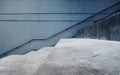 Empty Gray Concrete Staircase, Modern Cement Industrial Loft Style. Side View and Selective Focus Royalty Free Stock Photo