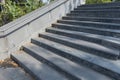 Empty gray steps stair at park Royalty Free Stock Photo