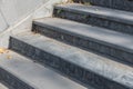 Empty gray steps stair at park Royalty Free Stock Photo