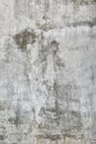 Empty Gray and White Background From The Old Wall Of The Building. Cracked Gray Plaster. Royalty Free Stock Photo