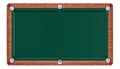 Empty green billiard table, top view. 3D rendering Royalty Free Stock Photo