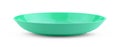Empty green bowl on white background Royalty Free Stock Photo