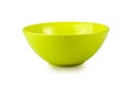Empty green bowl on white background Royalty Free Stock Photo