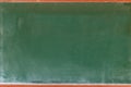 Empty green chalkboard texture hang on the white wall. double frame from greenboard and white background. Royalty Free Stock Photo