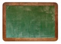 Empty green chalkboard texture hang on the white wall. double frame from greenboard and white background. image for background, wa Royalty Free Stock Photo