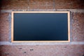 Empty green chalkboard texture hang on the white wall. double frame from greenboard and white background. Royalty Free Stock Photo