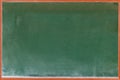 Empty green chalkboard texture hang on the white wall. double frame from greenboard and white background. image for background, wa Royalty Free Stock Photo