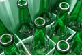 Empty green glass beer bottles Royalty Free Stock Photo