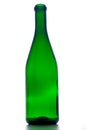 Empty green glass bottle Royalty Free Stock Photo