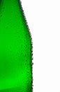 Empty green glass bottle Royalty Free Stock Photo