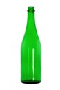 Empty green glass bottle Royalty Free Stock Photo