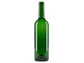 Empty green glass bottle Royalty Free Stock Photo