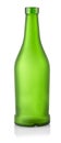 Empty green glass bottle isolated on white background Royalty Free Stock Photo
