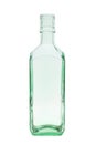 Empty green glass bottle Royalty Free Stock Photo