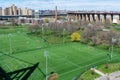 Empty Athletic Fields and Parks on Randalls and Wards Islands in New York City Royalty Free Stock Photo