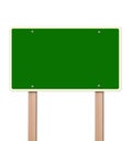 Empty green highway sign Royalty Free Stock Photo