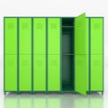 Empty green lockers Royalty Free Stock Photo