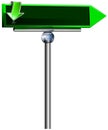 Empty Green Modern Sign Royalty Free Stock Photo