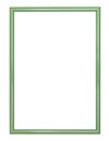 Empty green narrow wooden picture frame Royalty Free Stock Photo